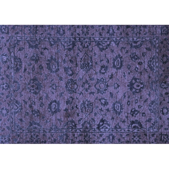 Ahgly Company Indoor Rectangle Abstract Blue Modern Area Rugs, 6' x 9'