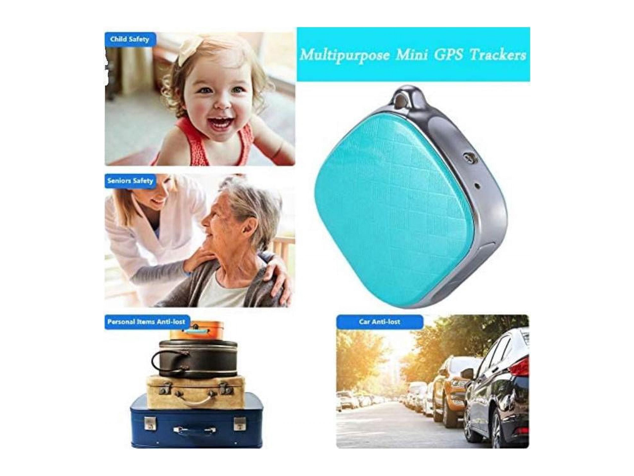 GPS Necklace Tracker for Kids,GPS + LBS + Wi-Fi Positioning,GPS Intercom Tracker Support SOS Call/History Track/Electronic Fence/Multi-Platform Monitoring,SIM Card Needed Red