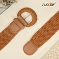 thumbnail image 4 of SUOSDEY Women Woven Wide Belt for Dress Fashion Rattan Braided Waist Belt Straw Raffia Boho Belt for Jeans, 4 of 6