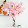 thumbnail image 3 of Artificial Flowers Cherry Blossom Branches Inch Fake Silk Cherry Blossom Flowers Arrangements for Wedding Party Home Decoration (Light Pink,3Pack), 3 of 5