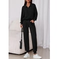 thumbnail image 2 of Conjunto Deportivo PRETTYGARDEN para Mujer, Sudadera Negra con Cierre y Joggers, Talla M, 2 of 8