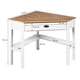 thumbnail image 3 of Escritorio Angular Costway Mesa para Estudiar Madera Pino Natural 105 x 71 x 76 cm, 3 of 8