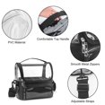 thumbnail image 3 of EEEkit Trousse de Maquillage de Voyage Transparente - Design Grand Ouvert avec Bandoulière Réglable et Poches Externes, 3 of 6