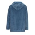thumbnail image 6 of UAMVSH Womens Oversized Sherpa Hoodie for Winter Warm Fuzzy Fleece Hooded Sweatshirt with Pockets Plush Full Zipper Jacket Coat(Large,Sky Blue), 6 of 6