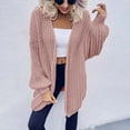 thumbnail image 4 of IROINNID Deals Cardigan for Women Top Cardigan Outwear Coat Long Sleeve Coat,Pink, 4 of 9