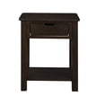 thumbnail image 3 of JERFIT 20 Inch End Table with Drawer, Dark Brown Bedside Table with Bottom Shelf, Handleless Nightstand for Living Room, Bedroom, 3 of 6