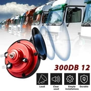 Super Loud Train Horn,1 Pack 12V Waterproof Electric Snail Horn Car Horn for Trucks, Train, Boat,Cars, Motorcycle, Bikes & Boats (Red)