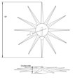 thumbnail image 5 of HomeStock Art Nouveau Allure Metal Colorful Star Silent Non-Ticking Wall Clock (Blue) - 19"W x 19"H, Hanging Feature, Analog Display Type, Battery Powered Power Source, 5 of 9