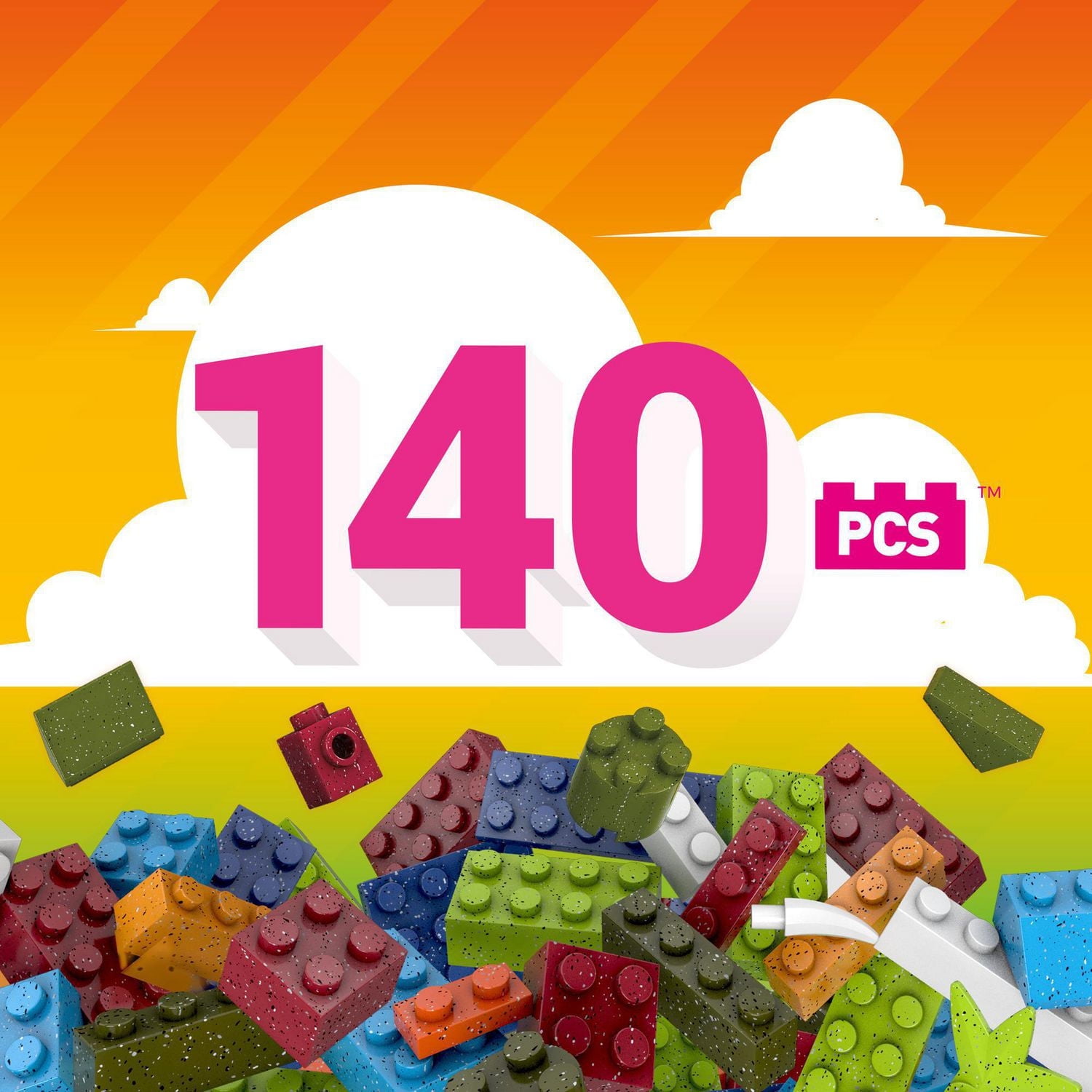 Mega Construx Wonder Builders Tube de construction – 140 Pièces