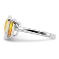 thumbnail image 5 of Auriga Fine Jewelry 925 Sterling Silver Rhodium Citrine Ring Size 9 for Women, 5 of 6