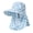 Light Blue, variant on Women's Floral Print Sun Hat With Face & Neck Flap, UPF 50+ Breathable Wide Brim Hat For Vacation Outfits, Travel, Hiking & Outdoor Activities Khaki One Size