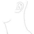 thumbnail image 3 of Minimaliste Petite Zircon Cubique Violet Simulé Améthyste CZ Hélice Ronde Cartilage Lobe d'Oreille Perçage Daith Rond Solitaire 1 Pce Boucle d'Oreille Véritable Or Jaune 14K Vis Arrière 3MM, 3 of 5