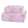 thumbnail image 2 of Coral Velvet Towel Set of 2, Tulip Bath Towel Soft Shower Towel Hand Towel, Thickened Coral Fleece Fabric Towels for Bathroom, Absorbent & Quick Dry, Purple(1Pcs Towel+ 1Pcs Bath Towel), 2 of 9