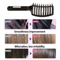 thumbnail image 1 of Cepillo de peine de masaje de peluquería con peine de forma curva multifunción (negro) Likrtyny cuidado belleza, 1 of 9