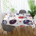 thumbnail image 3 of Yayeee Tablecloths 54" x 54" Rectangle Wrinkle Resistant Party Table Cover, Star Spangled Helmets, 3 of 8