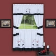 thumbnail image 2 of Achim Home Furnishing Gourmet Window Kitchen Curtains 3-Piece Embellished Cottage Set - 56" (W) x 24" (L) Complete Set, Black & White, 2 of 3