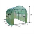 thumbnail image 2 of 12′x7′x7′ Portable Walk-in Greenhouse for Outdoor, Indoor Outdoor Plant Gardening Greenhouse Canopy, Front Roll-Up Zipper Entry Doors and 6 Small Roll-Up Side Windows, 2 of 6