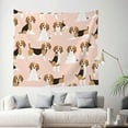 thumbnail image 2 of Bingfone Polyester Fabric Tapestry Beagle Dog On Brown Wall Hanging Tapestry,Daily Decorative Tapestry For Bedroom Living Room Dorm 60l X 51w Inches, 2 of 9