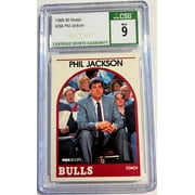 NBA 1989 Hoops Phil Jackson Graded Card #266 (HOF Coach) (CSG 9)