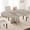Gray, variant on Extendable Round Dining Table, 47"-63" Adjustable Dinner Table for 4-8,Farmhouse Kitchen Table for Dining Room Living Room