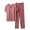 Hot Pink, variant on Fashion Plus Size Two Piece Sets For Women Summer Blouse Plain Casual Round-Neck Regular Short Sleeve Sleepwear Sets