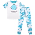 thumbnail image 6 of Cozy Club Youth Girls Blue & White Wash Short Sleeve Shirt & Sleep Pants Set-6, 6 of 7