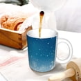 thumbnail image 3 of Yiaed Christmas Snowflakes Print Ceramics Coffee,Large Handle Design,Extra Large Tea and Coffee Cup for Office and Home Mugs, 3 of 6