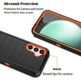 thumbnail image 6 of Tiflook for Samsung Galaxy S23 FE 5G 2023 with [Built-in Screen Protector] Holster Locking Belt Clip [Military Grade 12FT Drop Tested] Full Body Carrying Kickstand Cover - Orange, 6 of 6
