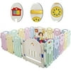 Baby Playpen Playard for Babies Infants Toddler 18 Panels Safety Kids Play Pens Indoor Baby Fence with Activity Board