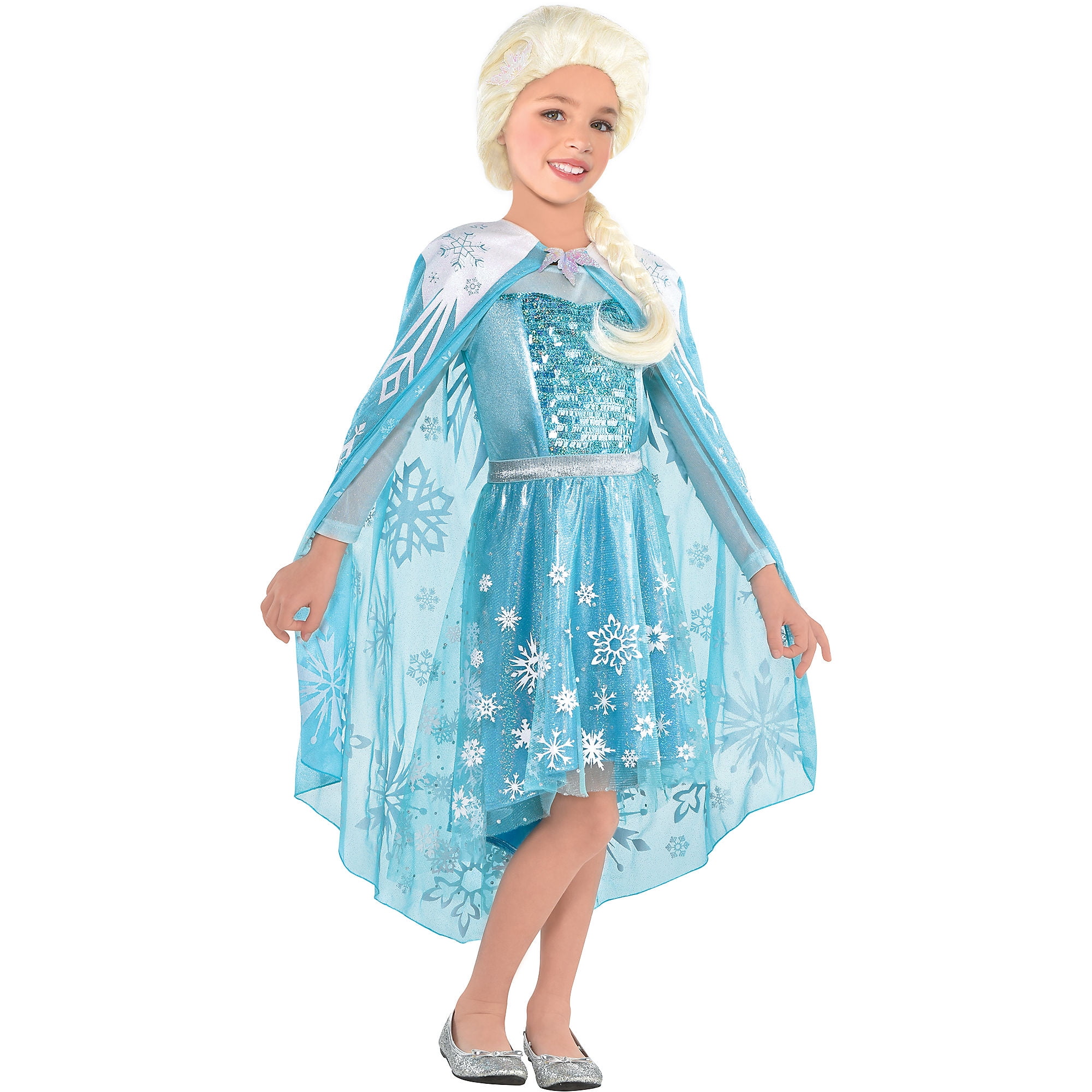 Suit Yourself Frozen Elsa Cape for Children, One Size, Features Frosty