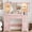 Pink, variant on FANRAL Makeup Vanity Desk with Mirror and Lights,Farmhouse Vanity with RGB Cabinets & Power Outlet,43.5" Large Vanity Table,White Vanity