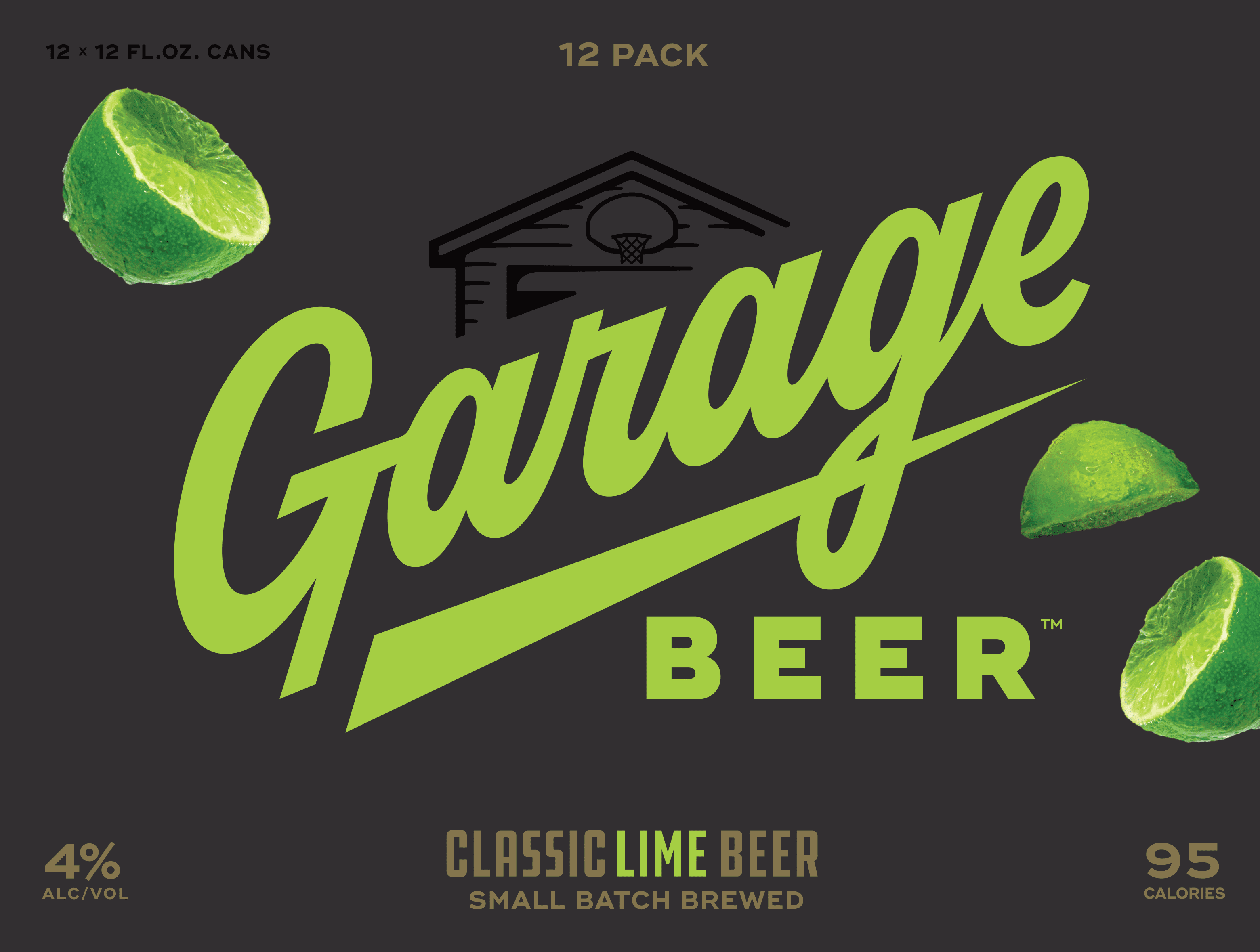 Garage Beer Lime 12 pack 12 fl oz Cans, 4% ABV