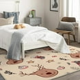 Christmas Rug 6X8 Area Rug Cartoon Elk Rugs For Bedroom Living Room