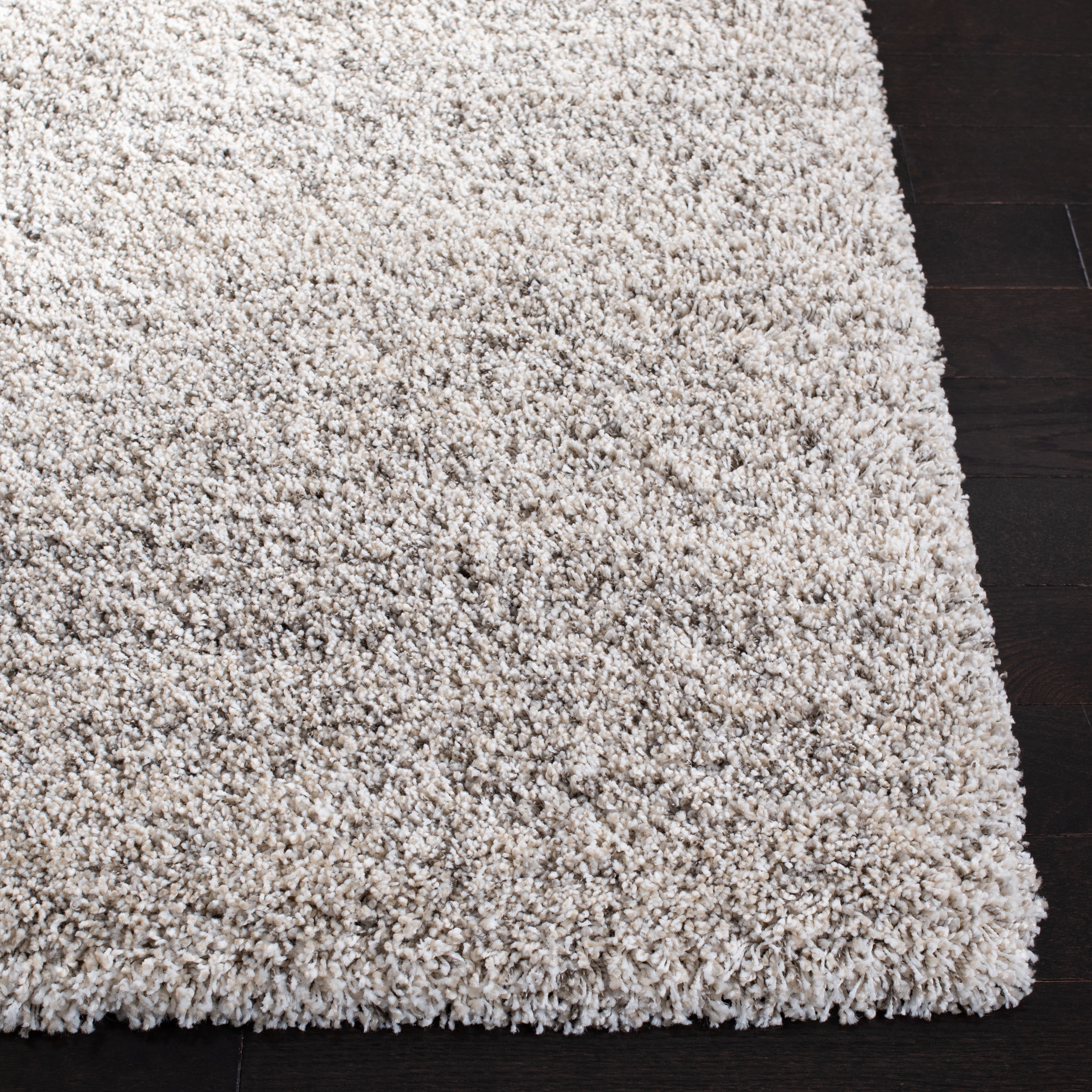 SAFAVIEH Hudson Shag Jaden Striped Area Rug, Ivory/Grey, 10' x 14'
