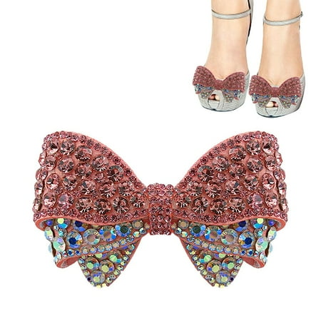 

Gecorid Shoe Clips Rhinestone Rhinestone Crystal Wedding Bridal Shoe Clips Handmade Rhinestone Bow Shoe Clips Shoes Decoration Bridal Wedding Party convenient