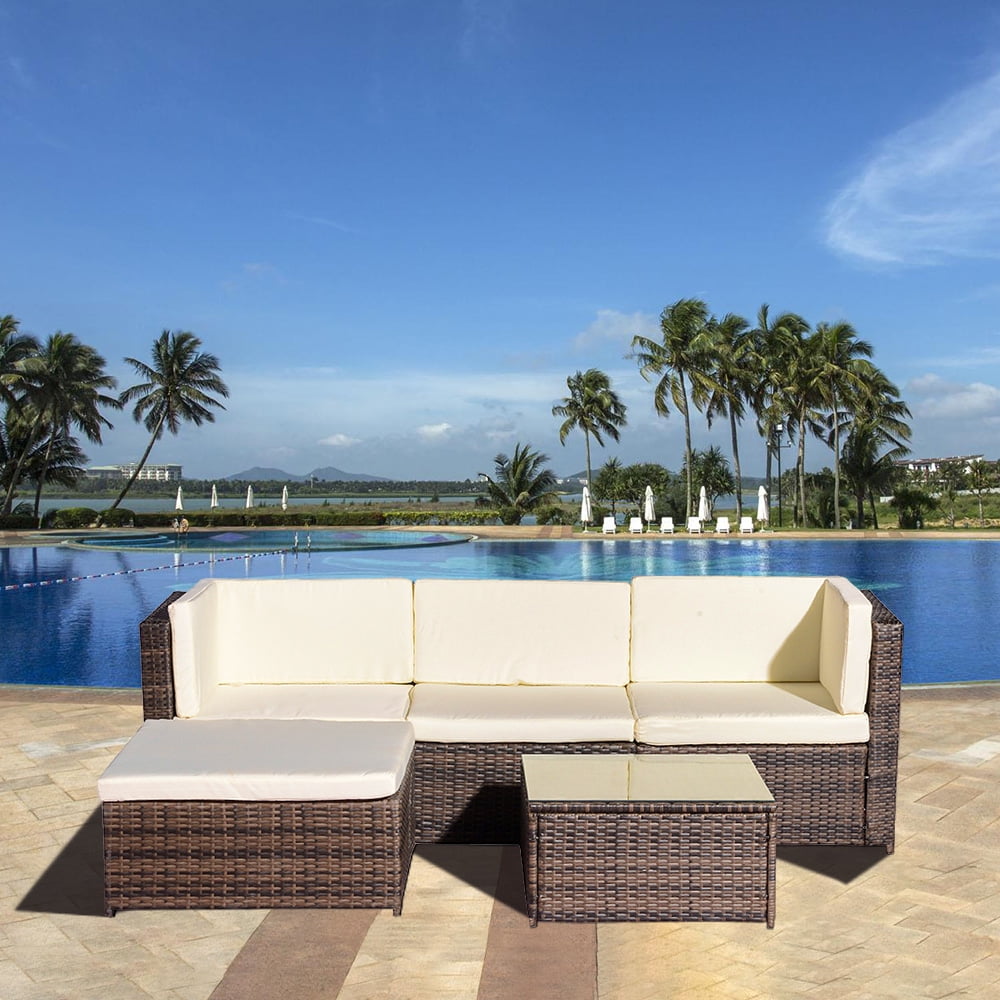 Wicker Patio Furniture - Patio Furniture Set Outdoor Wicker Sofa Rattan