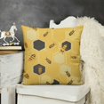 thumbnail image 2 of YINGXI Outdoor Pillow Covers, Bee Kind Decorative Summer Throw Pillow Covers Linen Yellow Farmhouse Cushion Pillow Covers for Sofa Couch Outdoor Decor 20x20in, 2 of 5