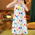 thumbnail image 4 of Cethrio Kids Girls Nightgowns, Sleeveless Polyester Printed Crewneck Sleepshirts White Size 1T, 4 of 6