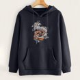 thumbnail image 4 of Sudadera estampada con capucha retro de manga larga suelta divertida vintage para mujer con mangas caídas en los hombros Pompotops gfhjh7408, 4 of 7