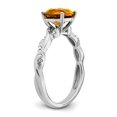 thumbnail image 3 of Auriga Fine Jewelry 925 Sterling Silver Rh-plated Citrine and Diamond Ring for Women Size 6, 3 of 6