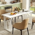 thumbnail image 2 of Gymax 63'' Rectangular Farmhouse Kitchen Table w/Heavy Duty Metal Legs for Dining Room, 2 of 10