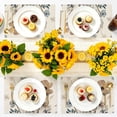 thumbnail image 7 of Stegali Rustic Brown Poppy Linen Placemats, Summer Floral Table Mats 12x18 Inch Set of 4, 7 of 7