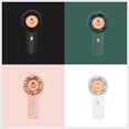 thumbnail image 2 of Fan Adjustable Portable Hand Type 500mAh 2.4W Fans Indoor Meeting Room Library Learning Cooling Equipment with Night Light Pink, 2 of 9