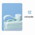 thumbnail image 4 of CSChome Bouilloire de Sport 450ml Bouteille de Sport Résistante à la Chaleur, Étanche, Anti-Chute, Transparente, Créative, Carrée, Plate, pour Sports Extérieurs, 4 of 7