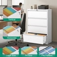 thumbnail image 4 of Silkight 4 Drawer Lateral File Cabinets with Lock, Metal Filing Cabinet for Home Office, Wide Steel Storage Cabinet Commercial Drawer Cabinets for Legal/Letter/A4 Size Files Assembly Required, 4 of 10