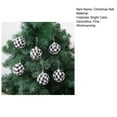thumbnail image 6 of 6Pcs 7cm Christmas Tree Ball Plaid Fabric Wrapped Layout Xmas Party Decoration Ball Pendant, 6 of 8