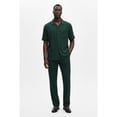 thumbnail image 2 of Men 2pc Walking Leisure Suit Short Sleeves By DREAMS 256-24 Hunter Green, 2 of 10