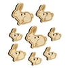 Resting Rabbit Bunny Easter Wood Buttons for Crochet Knitting Sewing DIY Craft - 1.00 Inch Medium (7pcs)
