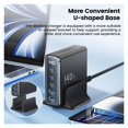 thumbnail image 5 of 140W GaN USB Charger 5-in-1 Desktop Fast Charge USB Type C Charger LED Display, 5 of 5