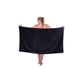 thumbnail image 2 of Premium Large 100% Soft Cotton Velour Bath / Beach Towel - Black, 2 of 8
